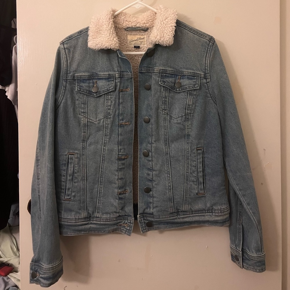 Denim Jacket with Sherpa Lining